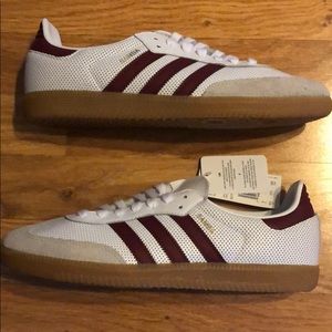 Adidas Samba OG burgundy stripes grey 9.5